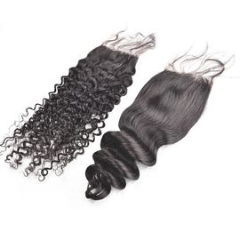 Free Part Three Part Middle Part Malaysian Loose Wave Closure Virgin Human Hair supplier