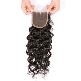 Malaysian Water Wave Swiss Lace Closure Free Parting Natural Color No Shedding supplier