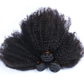 Afro Kinky Curly Hair Brazilian Virgin Human Hair Bundles Natural Black Color No Tangle supplier