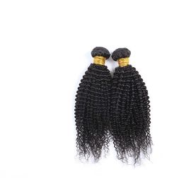 Deep Curly Brazilian Human Hair Bundles Natural Black Color Free Sample No Tangle supplier