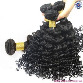 Thick 100 Human Hair Weave , Double Drawn Strong Weft Loose Curly Brazilian Hair  supplier