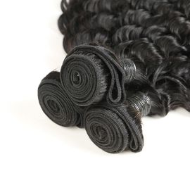 Deep Wave Hair Extension Brazilian Hair Weave Bundles With 1B Natural Color supplier