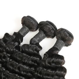 Deep Wave Hair Extension Brazilian Hair Weave Bundles With 1B Natural Color supplier