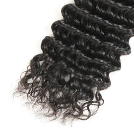 Deep Wave Hair Extension Brazilian Hair Weave Bundles With 1B Natural Color supplier