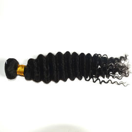 Full And Thick Ends Brazilian Curly Hair Extensions , Deep Wave Human Hair Bundles  supplier