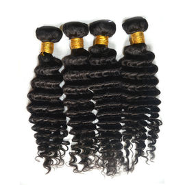 Full And Thick Ends Brazilian Curly Hair Extensions , Deep Wave Human Hair Bundles  supplier