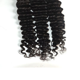 Full And Thick Ends Brazilian Curly Hair Extensions , Deep Wave Human Hair Bundles  supplier