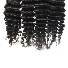 Full And Thick Ends Brazilian Curly Hair Extensions , Deep Wave Human Hair Bundles  supplier