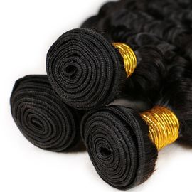 Double Layers Deep Wave Virgin Human Hair Bundles With Single Drawn Hair End supplier