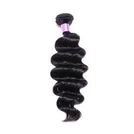 12-30 Inch Brazilian Loose Curly Weave Natural Color Black Single Drawn Hair End supplier