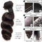 Loose Wave Curly Human Hair Weave Bundles Silk Soft With Thick Full Ends supplier