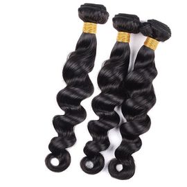 Brazilian Virgin Loose Wave Hair , Tangle Free Virgin Brazilian Remy Hair Bundles  supplier