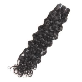 Full Cuticle Brazilian Virgin Hair Bundles Loose Wave Hair Natural Black Color supplier