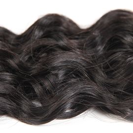 Full Cuticle Brazilian Virgin Hair Bundles Loose Wave Hair Natural Black Color supplier