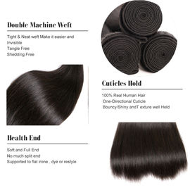 Women Dyeable Hair Extensions For Short Hair , Double Layer Long Black Hair Extensions supplier