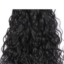 100 Unprocessed Brazilian Water Wave Human Hair , Natural Black Curly Hair Bundles  supplier