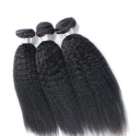 Kinky Straight 8A Grade Virgin Human Hair Bundles No Smell Hair Extension Natural Black supplier