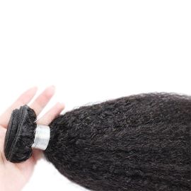 Kinky Straight 8A Grade Virgin Human Hair Bundles No Smell Hair Extension Natural Black supplier