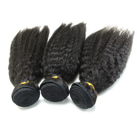 Kinky / Yaki Straight Style Brazilian Human Hair Bundles / Extensions supplier