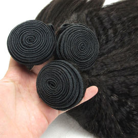 Kinky / Yaki Straight Style Brazilian Human Hair Bundles / Extensions supplier