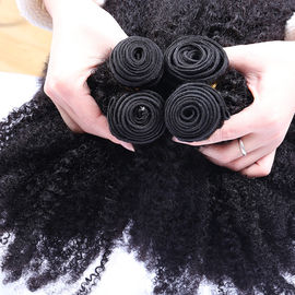 Peruvian Human Afro Kinky Curly Hair Bundles Natural Color No Chemical Smell supplier