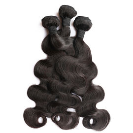 Natural Black Peruvian Body Wave Hair Bundles No Shedding Wet And Wavy Extensions supplier