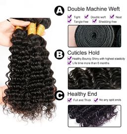 Natural Black Virgin Human Hair Bundles Without Lice / Machine Double Weft supplier