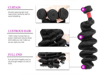 Pure Color Peruvian Human Hair Bundles No Shedding Peruvian Loose Wave Hair 3.5OZ Weight supplier