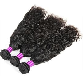 Grade 8A Natural Wave Peruvian Hair Bundles , 100% Peruvian Curly Hair Weave supplier