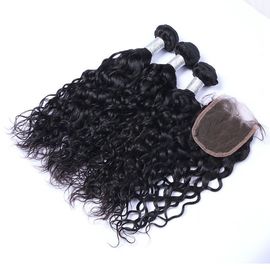 100% Peruvian Human Hair Extensions With 4x4 Virgin Hair Lace Closure supplier