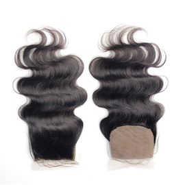 Virgin Remy Silk Base Frontal Closure , Brown Body Wave Silk Closure supplier