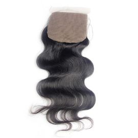 Virgin Remy Silk Base Frontal Closure , Brown Body Wave Silk Closure supplier