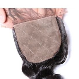 Unprocessed Brazilian Loose Wave Silk Base Closure , Silk Lace Closure supplier