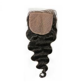 Loose Wave Human Hair Silk Closure Soft Smooth Natural Head Skin Color supplier