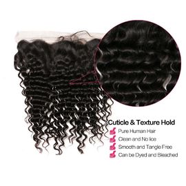 Brazalian Human Hair 13x4 Lace Closure , Ear To Ear Lace Front Closure 130% Density supplier