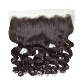 Brazilian Loose Wave Lace Closure 13 By 4 Inch None Processed Virgin Hair supplier