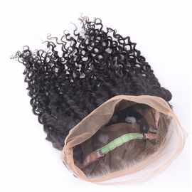 Grade 8A Deep Wave 360 Lace Frontal Closure Human Hair Extension No Tangle supplier