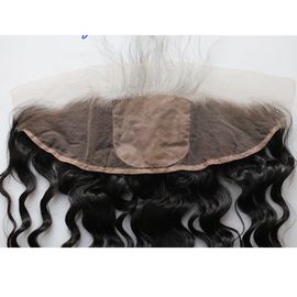 Peruvian 13x4 Lace Closure , Loose Wave Frontal Closure Natural #1b Color Bleached Knots supplier