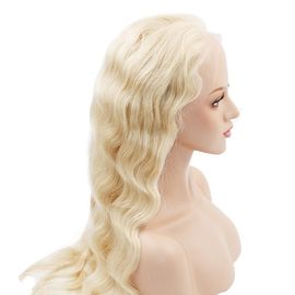 Brazilian Glueless Full Lace Wigs , Blonde Human Hair Wigs 130% Density supplier