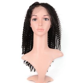 Full Lace Curly Human Hair Wigs Medium Size For Black Women , 130% Density supplier