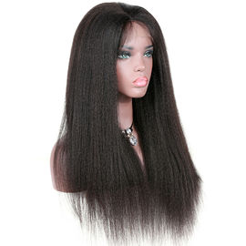 Yaki Kinky Straight Full Lace Wigs Human Hair No Chemical No Tangle supplier