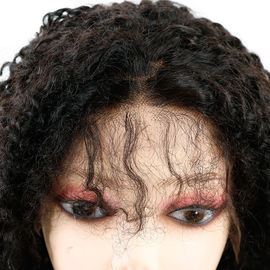 Kinky Curly Front Lace Wigs , Lace Front Full Wigs Human Hair 8A Grade supplier