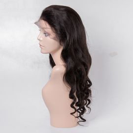 Virgin Human Hair Lace Front Wigs No Shedding For Black Woman , Medium Brown Color supplier