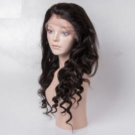 Virgin Human Hair Lace Front Wigs No Shedding For Black Woman , Medium Brown Color supplier