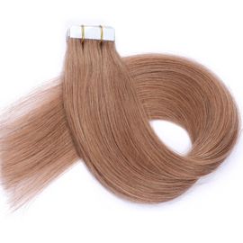 100 Human Hair Tape In Extensions , Tape Weft Hair Extensions No Shedding supplier