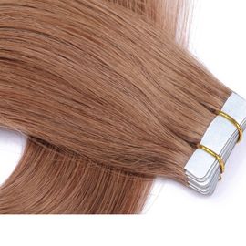 100 Human Hair Tape In Extensions , Tape Weft Hair Extensions No Shedding supplier