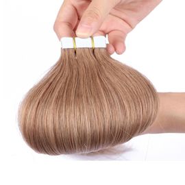 100 Human Hair Tape In Extensions , Tape Weft Hair Extensions No Shedding supplier