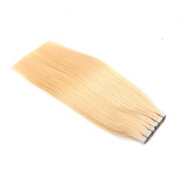 Colored PU Tape Hair Extensions Double Drawn Weft Real Hair Tape In Extensions supplier