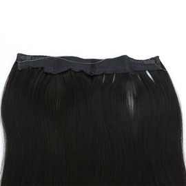 Flip In Halo Hair Extension One Piece Set Black Lace With Fish Wire Clip In Human Hair Extension supplier