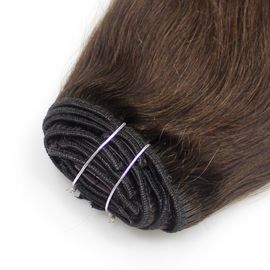 Dark Brown Color #2 Brazilian Human Hair Clip In Hair Extensions Cuticle Aligned 8pcs 120 Gram supplier